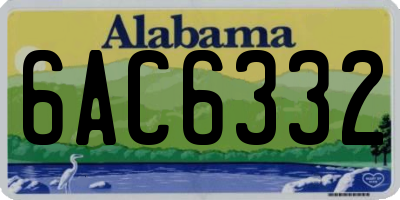 AL license plate 6AC6332