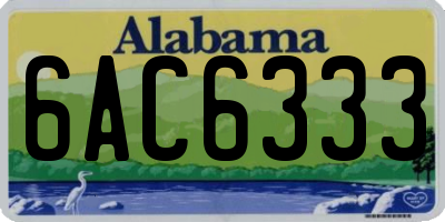 AL license plate 6AC6333