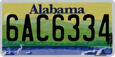 AL license plate 6AC6334