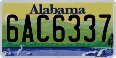 AL license plate 6AC6337