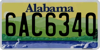 AL license plate 6AC6340