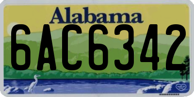 AL license plate 6AC6342