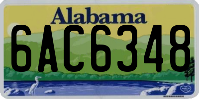 AL license plate 6AC6348