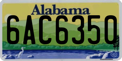 AL license plate 6AC6350