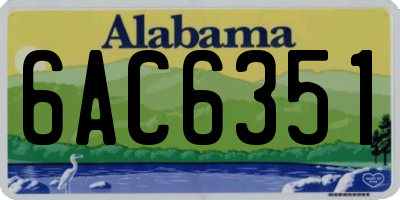 AL license plate 6AC6351