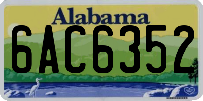 AL license plate 6AC6352