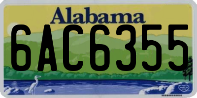 AL license plate 6AC6355