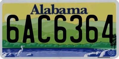 AL license plate 6AC6364
