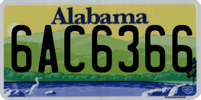 AL license plate 6AC6366