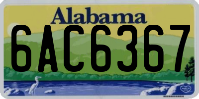 AL license plate 6AC6367