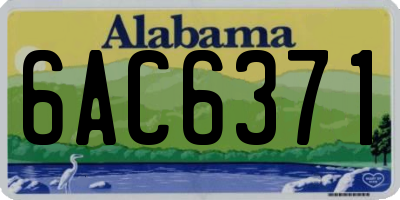 AL license plate 6AC6371