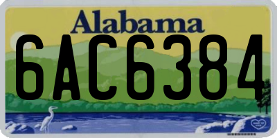 AL license plate 6AC6384