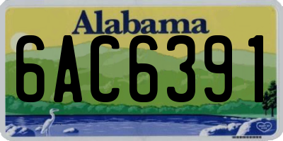 AL license plate 6AC6391
