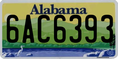 AL license plate 6AC6393