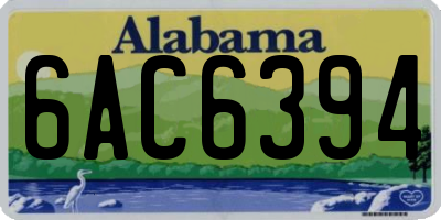 AL license plate 6AC6394