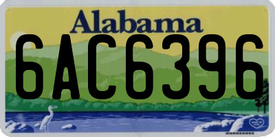 AL license plate 6AC6396