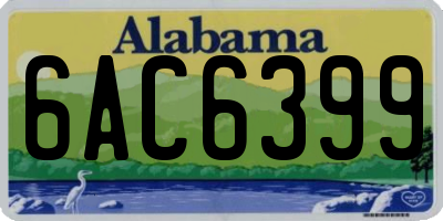 AL license plate 6AC6399