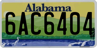 AL license plate 6AC6404