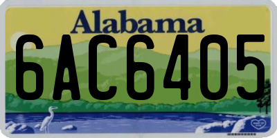 AL license plate 6AC6405