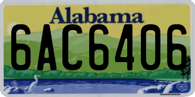 AL license plate 6AC6406
