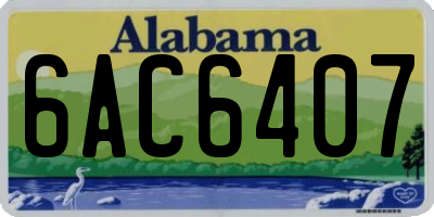 AL license plate 6AC6407