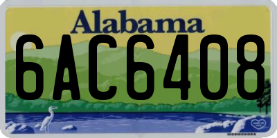 AL license plate 6AC6408