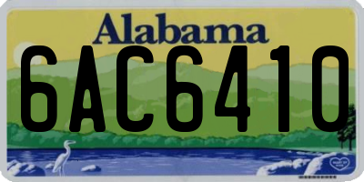 AL license plate 6AC6410