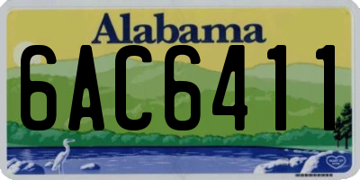 AL license plate 6AC6411