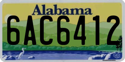 AL license plate 6AC6412