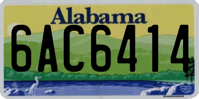 AL license plate 6AC6414