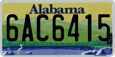 AL license plate 6AC6415