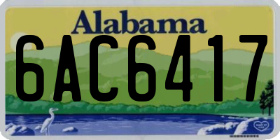 AL license plate 6AC6417