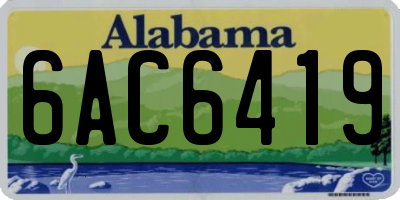 AL license plate 6AC6419