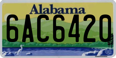 AL license plate 6AC6420