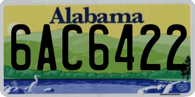 AL license plate 6AC6422