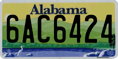 AL license plate 6AC6424