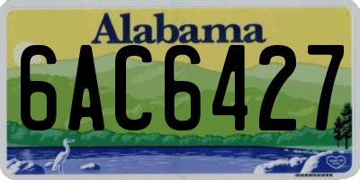 AL license plate 6AC6427
