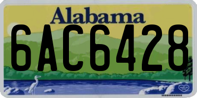 AL license plate 6AC6428