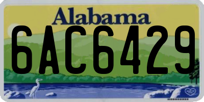 AL license plate 6AC6429