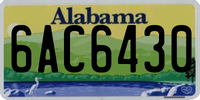 AL license plate 6AC6430