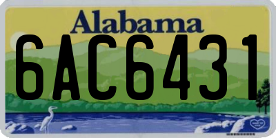 AL license plate 6AC6431