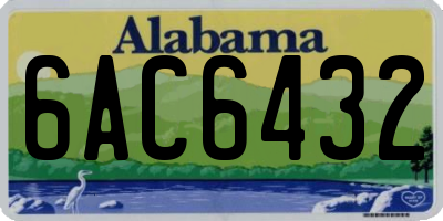 AL license plate 6AC6432