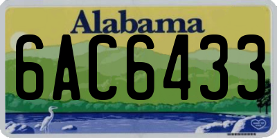 AL license plate 6AC6433