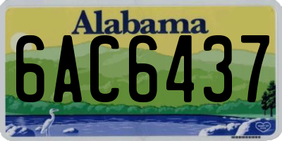 AL license plate 6AC6437