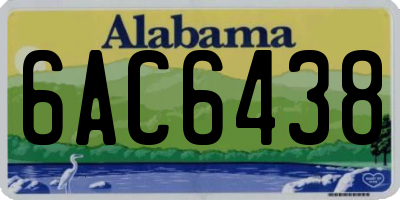 AL license plate 6AC6438