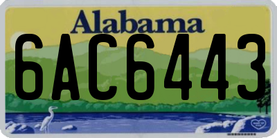 AL license plate 6AC6443
