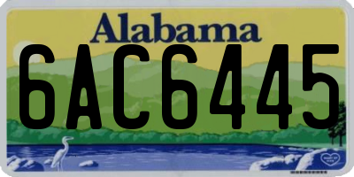 AL license plate 6AC6445
