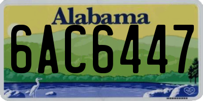 AL license plate 6AC6447