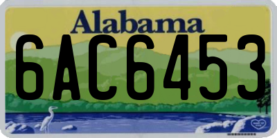 AL license plate 6AC6453