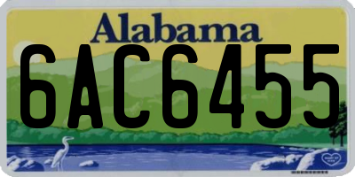 AL license plate 6AC6455
